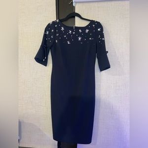 Karl Lagerfeld navy formal mini dress - size 6